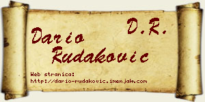 Dario Rudaković vizit kartica